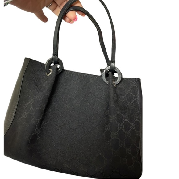 Gucci Handbags - VINTAGE Gucci Monogram GG black tote / shoulder bag